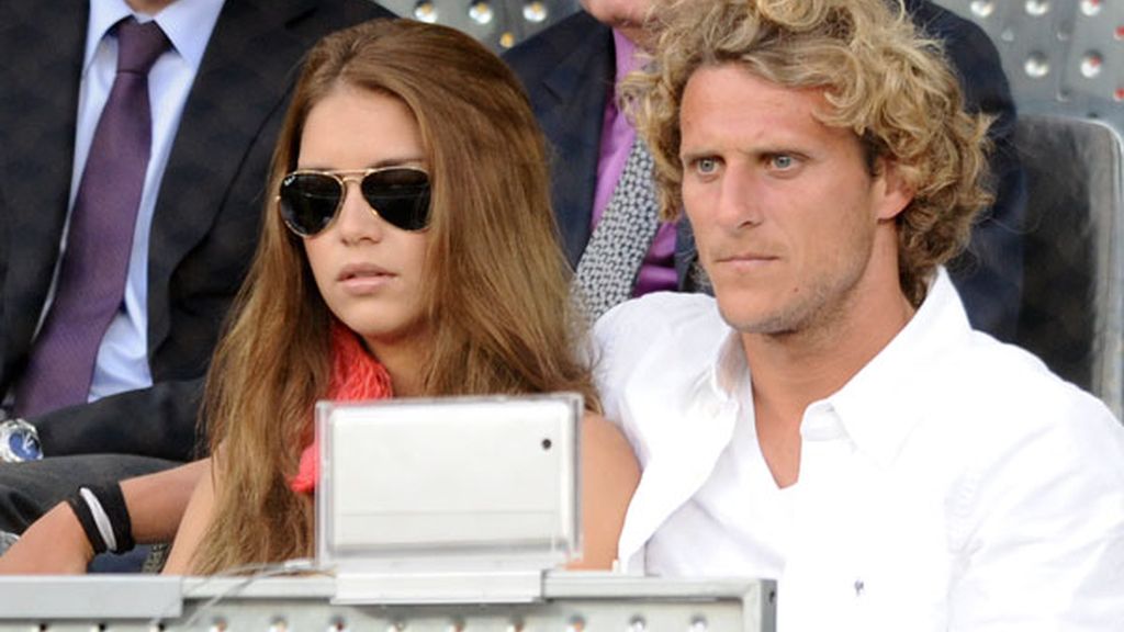 Diego Forlán y su novia la modelo Zaira Nara