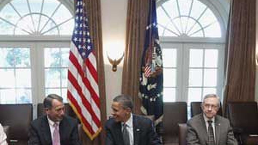Obama en la reunión con los líderes demócratas y republicanos el pasado jueves en Washington. Foto: GTRES
