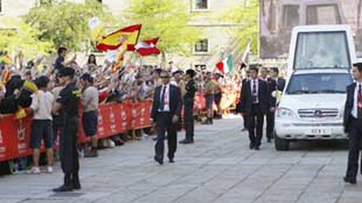 El Papa en el Escorial. foto: EFE