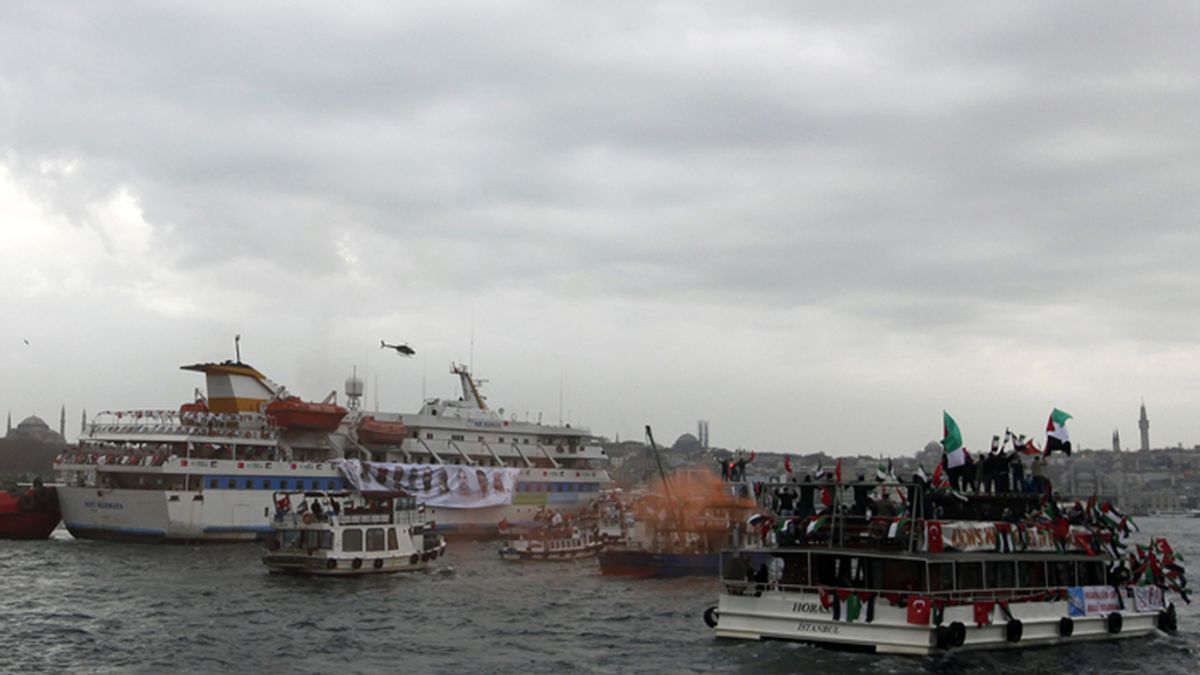 El Mavi Marmara a su llegada al puerto turco de Estambul