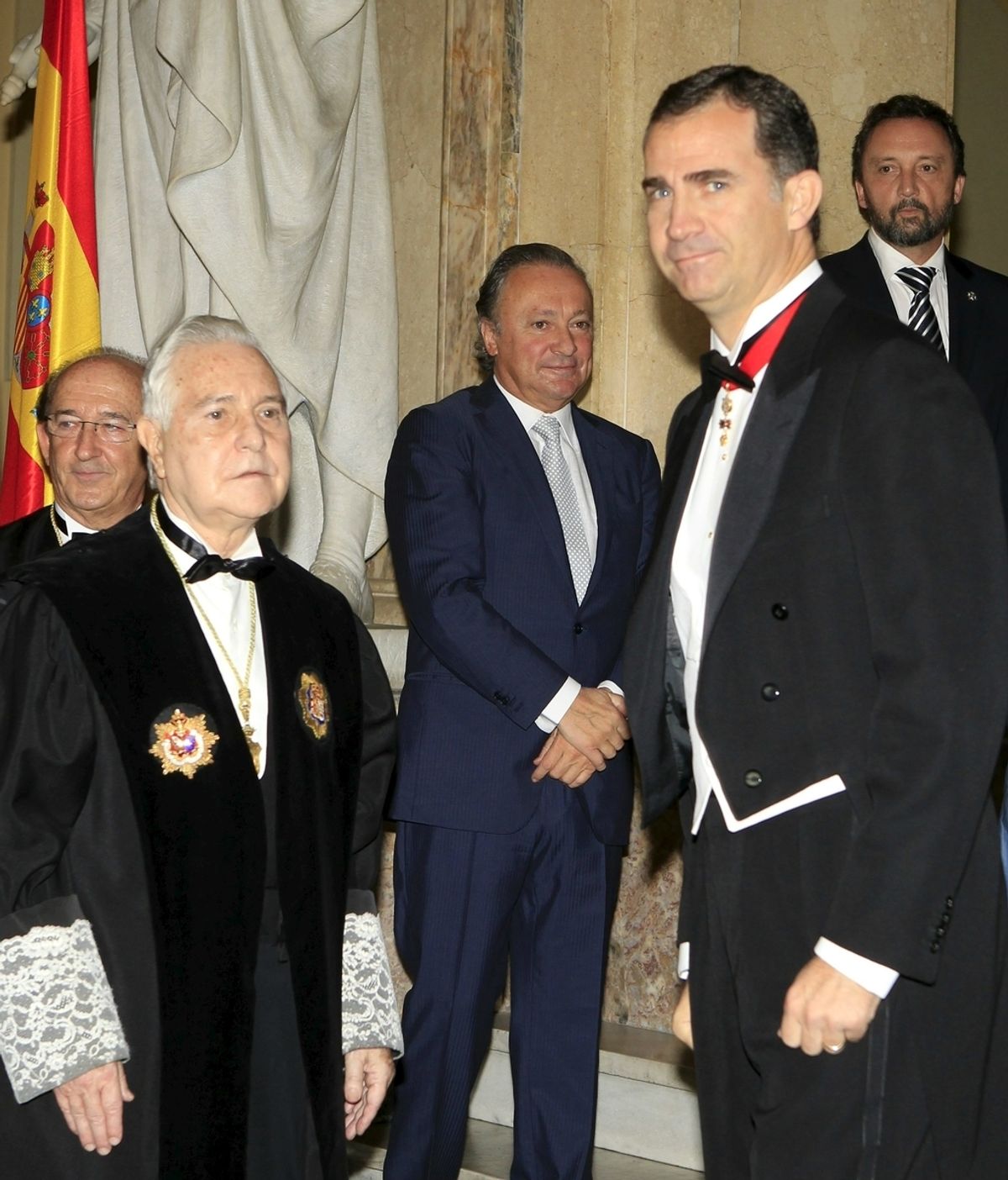 Carlos Dívar y el Príncipe de Asturias durante el bicentenario del Supremo
