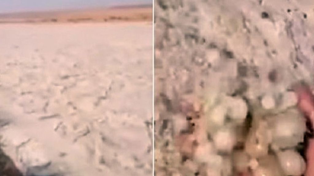 Graban un extraño fenómeno natural en el desierto de Arabia Saudita
