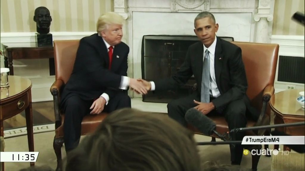 El tenso encuentro entre Obama y Trump, analizado gesto a gesto