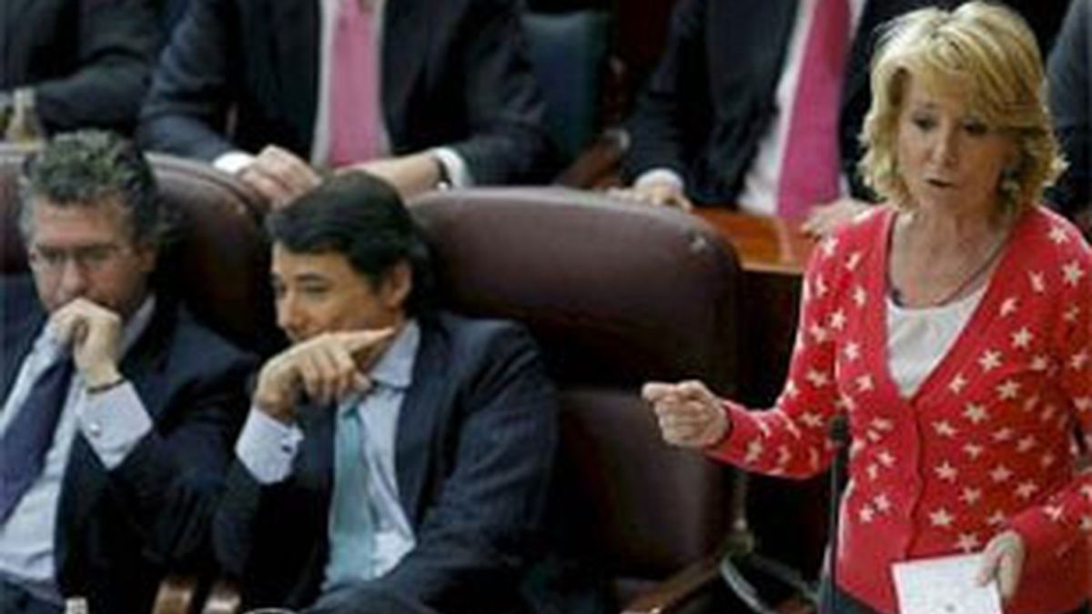 Imagen de archivo de Esperanza Aguirre, durante un pleno celebrado en la Asamblea de Madrid. Foto: EFE.
