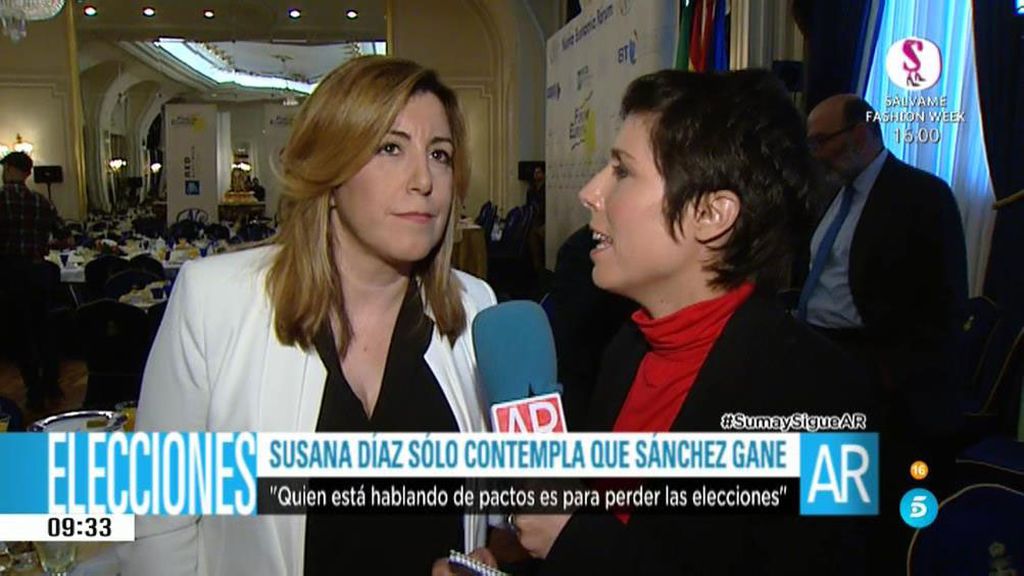 Susana Díaz: "Tengo mi energía en que el PSOE gane, luego llegará el debate interno"