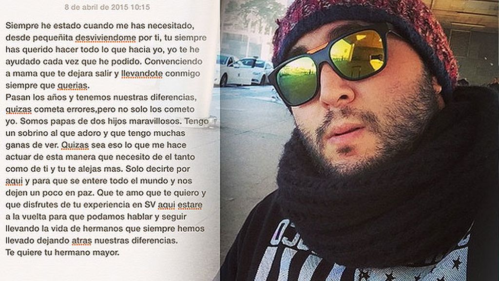 Kiko, a Chabelita: "Te quiero y espero que volvamos a llevar vida de hermanos"