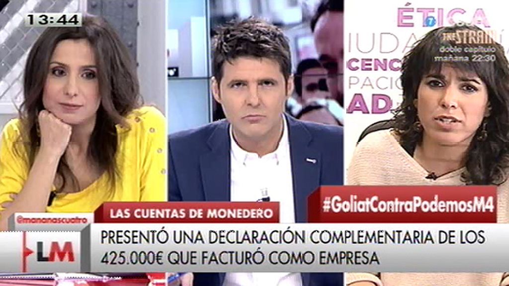 T. Rodríguez: “Llama la atención que cuando se publica la lista Falciani, la noticia sea el dinero de Monedero”
