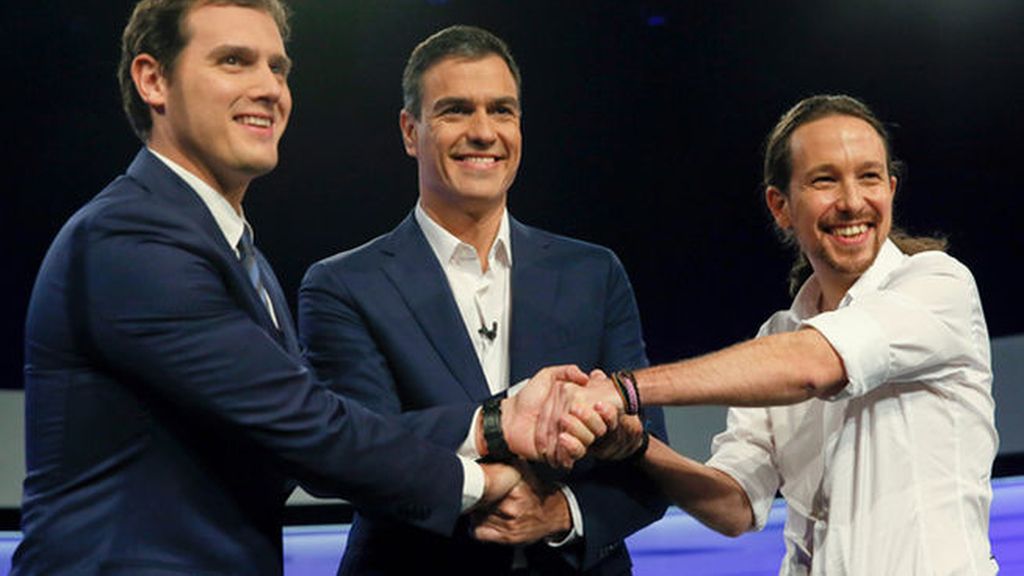 Debate de guante blanco entre Rivera, Iglesias y Sánchez