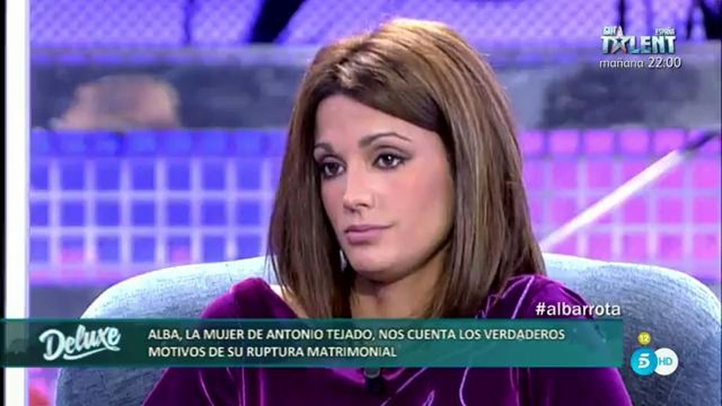 Alba, sobre Antonio Tejado: “Se me cayó la venda. Quiero llevarme bien con él por mi hija”