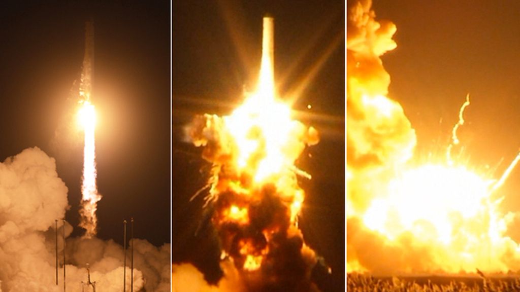Un cohete no tripulado de la NASA explota en el lanzamiento