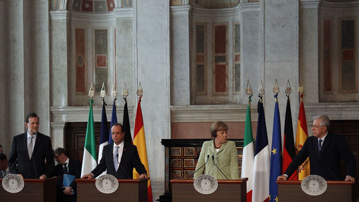 Cumbre en Roma de Rajoy, Merkel, Hollande y Monti