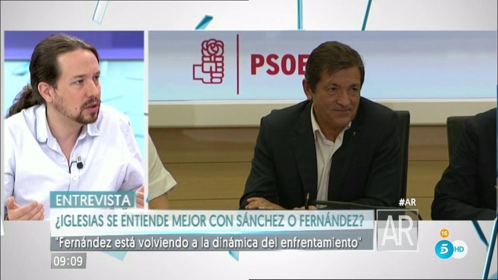 Pablo Iglesias: "Fernández está volviendo a la dinámica del enfrentamiento"