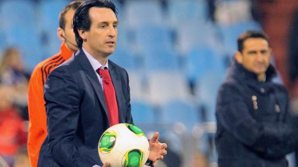 El entrenador del Sevilla Unai Emery durante el encuentro de cuartos de final de la Copa del Rey disputado frente al Zaragoza