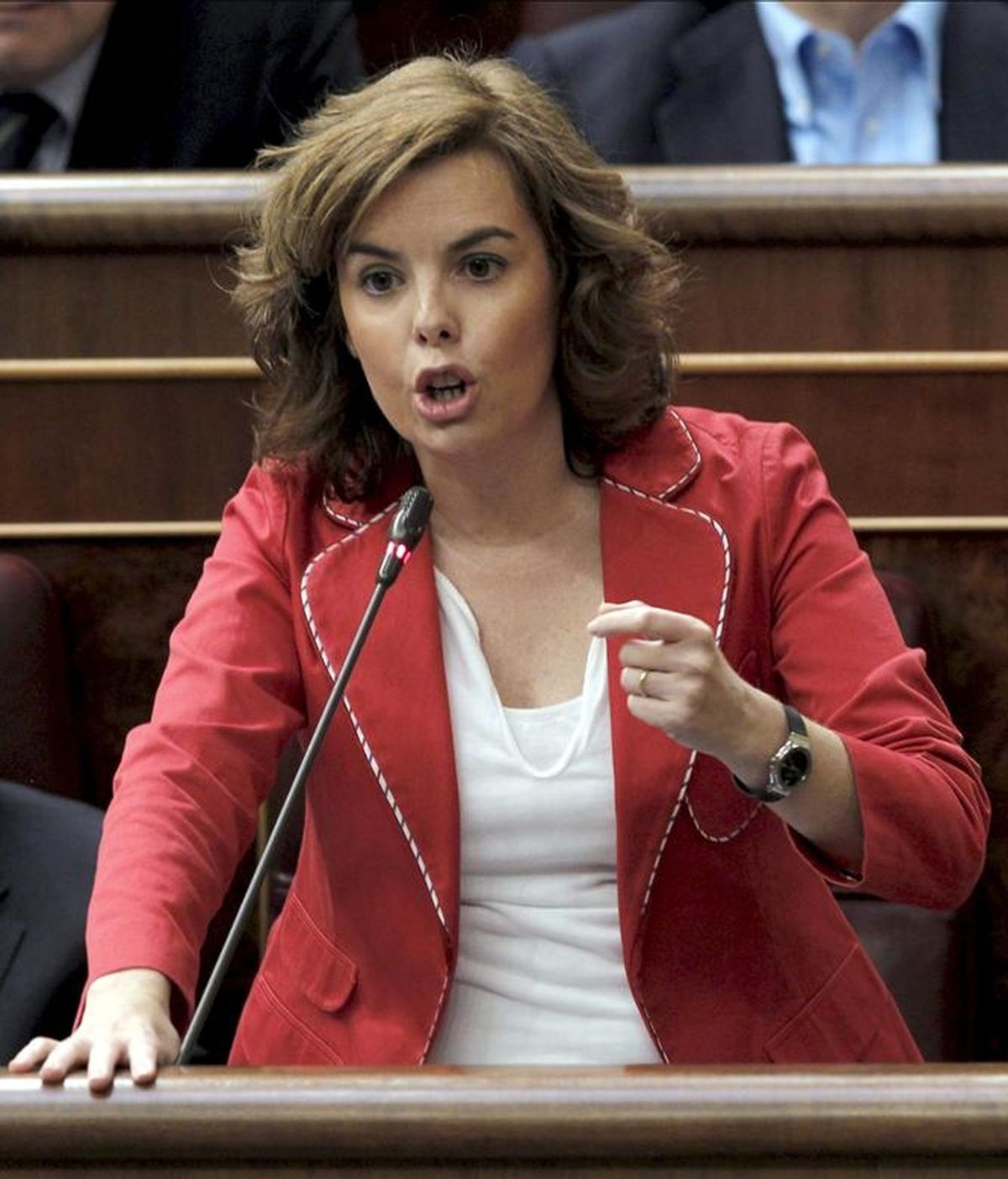 La portavoz del PP en el Congreso, Soraya Sáenz de Santamaría. EFE/Archivo