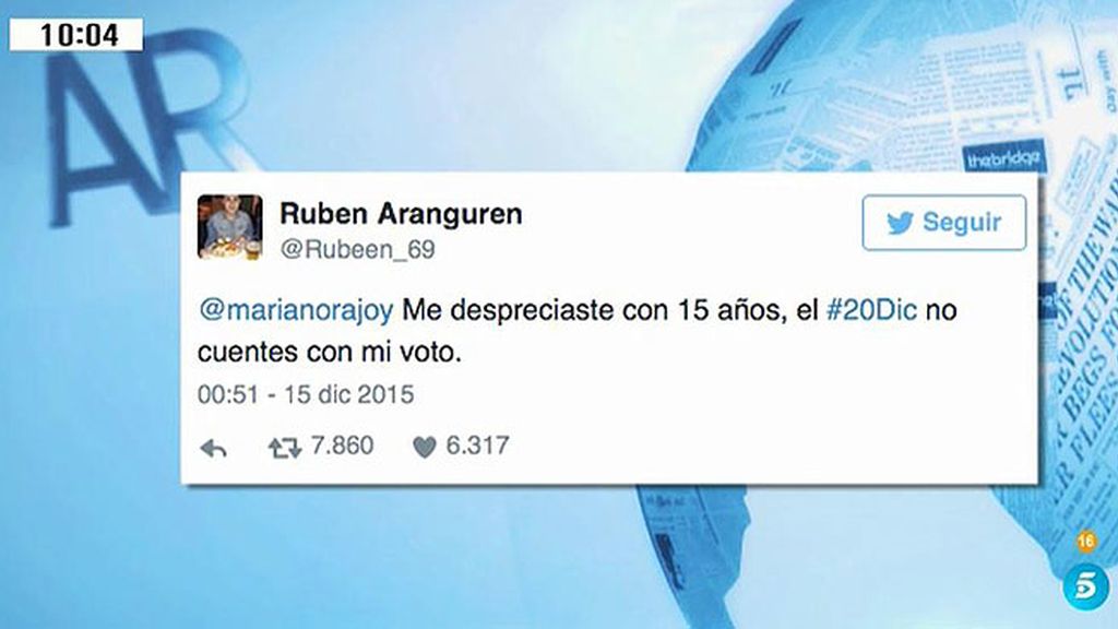 El chico al que Rajoy despreció cuando tenía 15 años: "El 20D no cuentes con mi voto"
