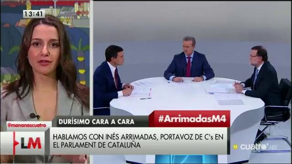 Arrimadas, del debate de Rajoy y Sánchez: “Se sobrepasaron límites muy feos”