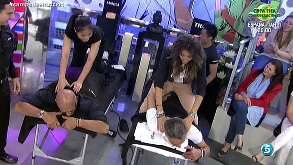 La presentadora casi acaba en el suelo