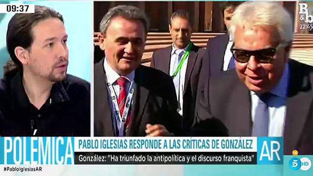 Iglesias sobre las declaraciones de González: "La decrepitud no es algo físico, es moral"