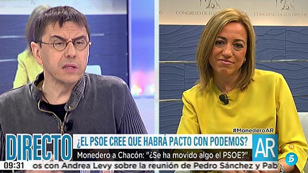 El referéndum catalán enfrenta a Carmen Chacón y Monedero en el plató de 'AR'