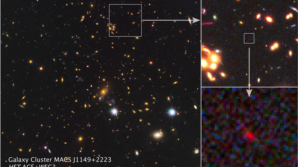 MACS J1149+2223, galaxia, descubrimiento, teoría big bang
