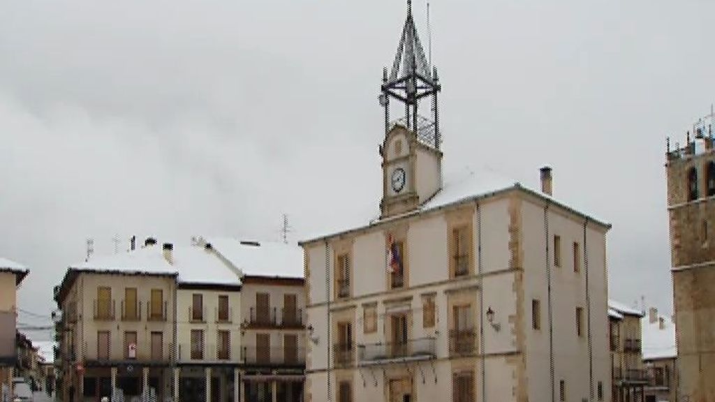 Riaza, uno de los municipios más fríos de España en pleno temporal