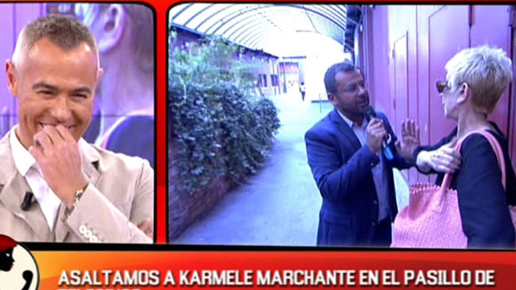 J.J. intercepta a Karmele Marchante