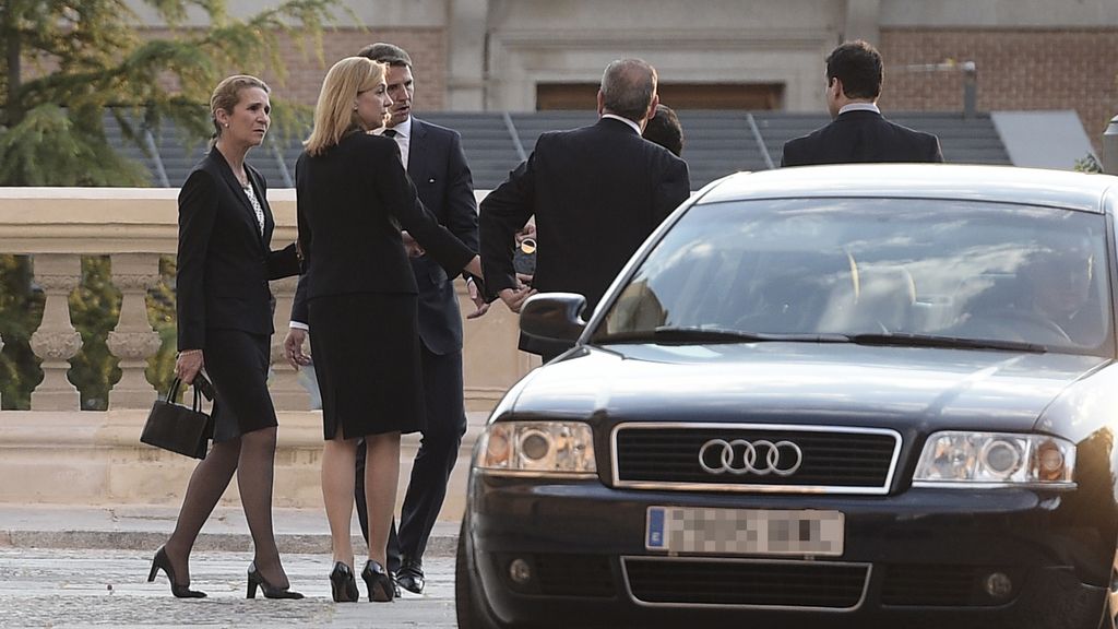 La infanta Cristina junto al resto de la familia real en el funeral de Kardam de Bulgaria