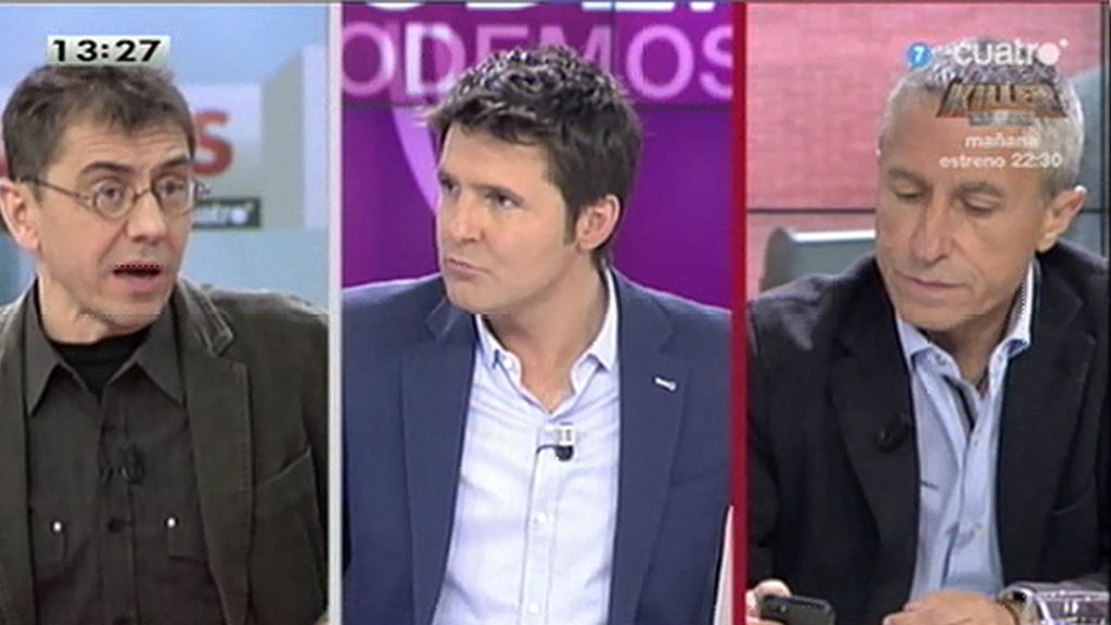 Monedero: "No puedo responder a nada, insulta Aguirre, insulta Melchor, es un sinvivir"