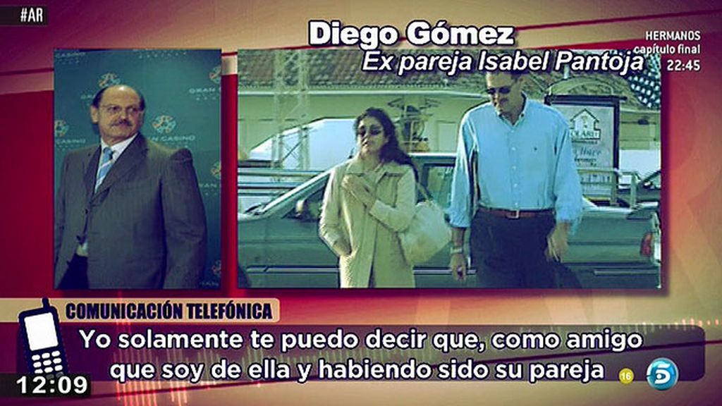 Diego Gómez, ex de Isabel Pantoja: "Mi deseo es que no ingrese en prisión"