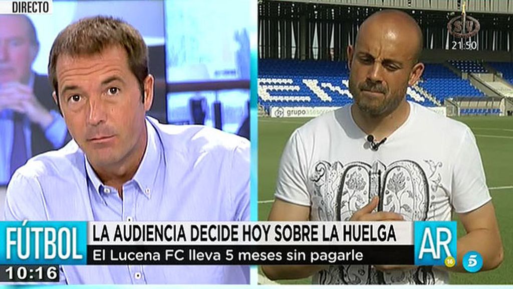 López, portero del Lucena: "Nuestra situación es complicada y una huelga nos perjudicaría"