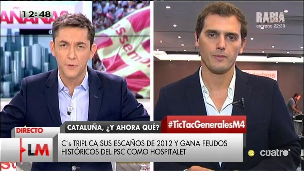 Albert Rivera: "C's ha sacado lo mismo en escaños que PP y PSOE juntos en Cataluña"