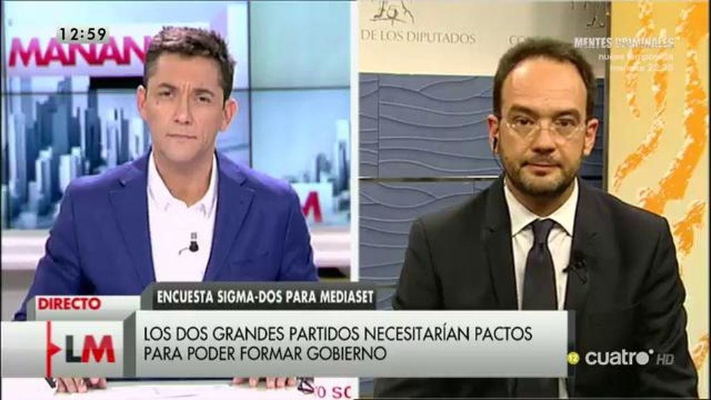Antonio Hernando: “Hay una tendencia en todos los sondeos, el PP se desploma y el PSOE se está recuperando”