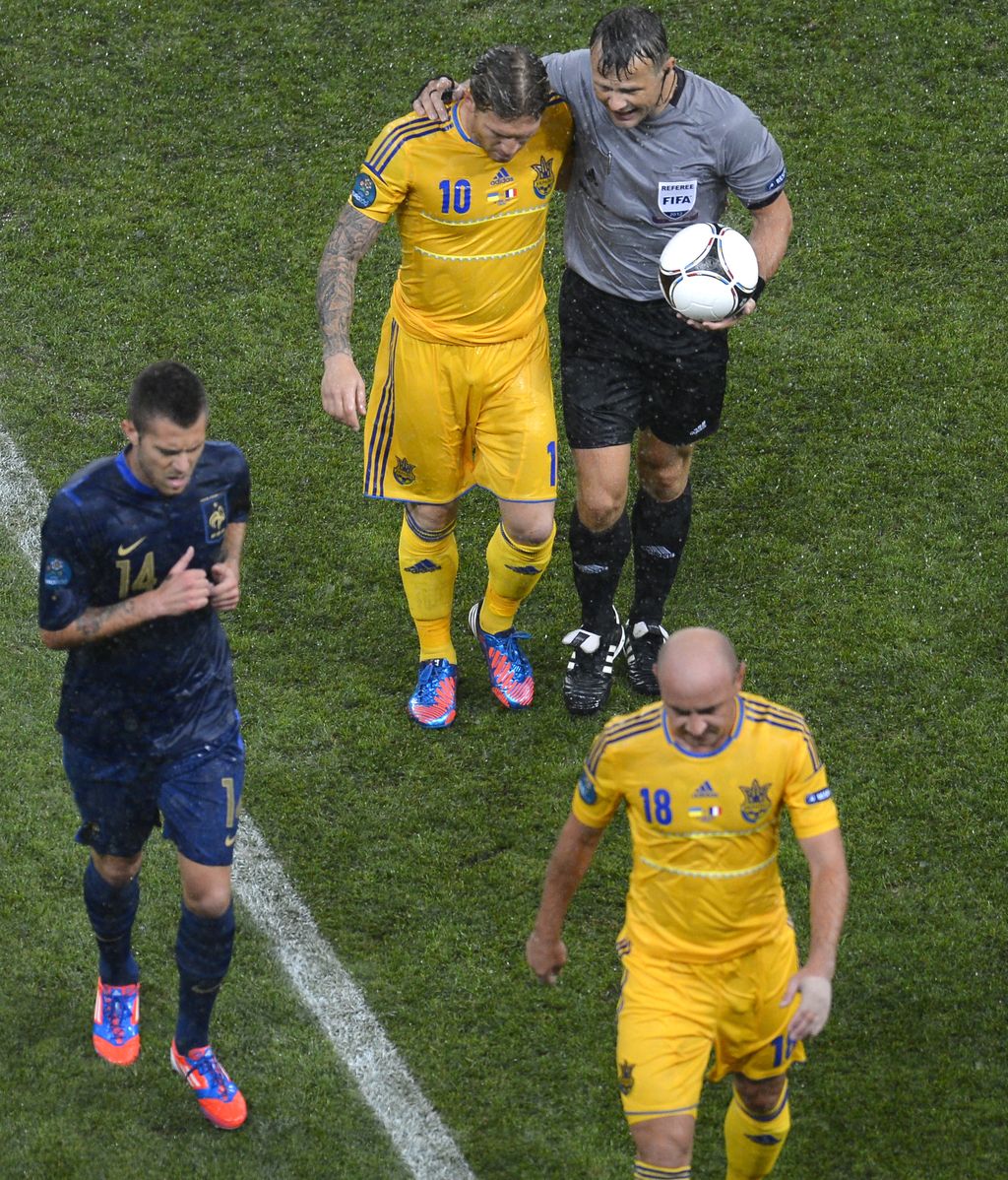 La lluvia, protagonista del Ucrania Francia
