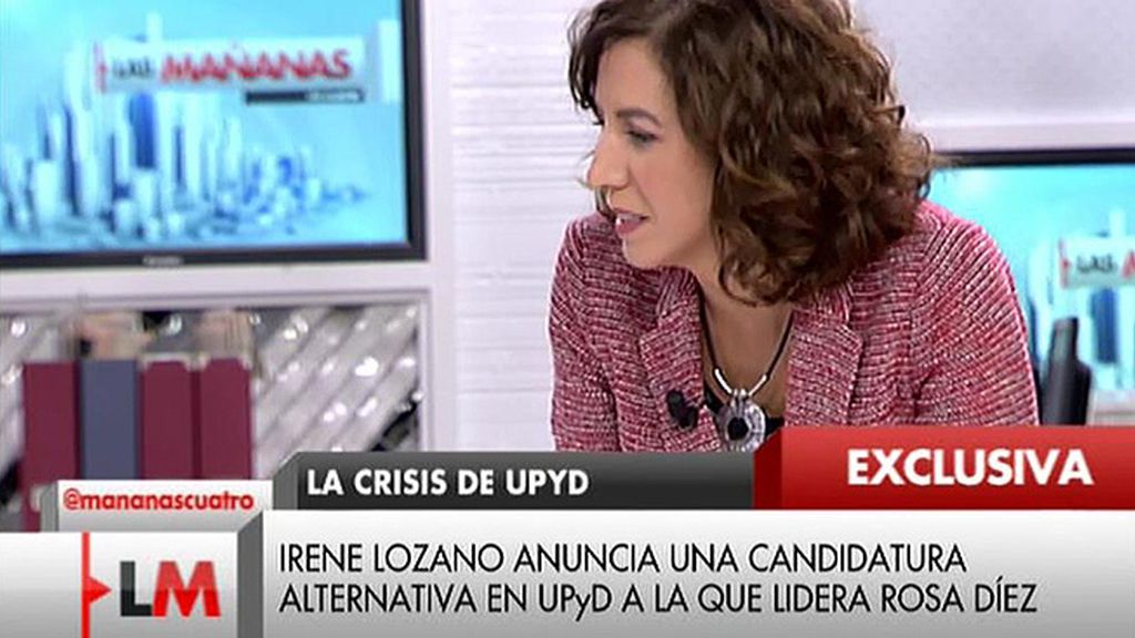 Irene Lozano anuncia que encabezará una lista alternativa en UPyD
