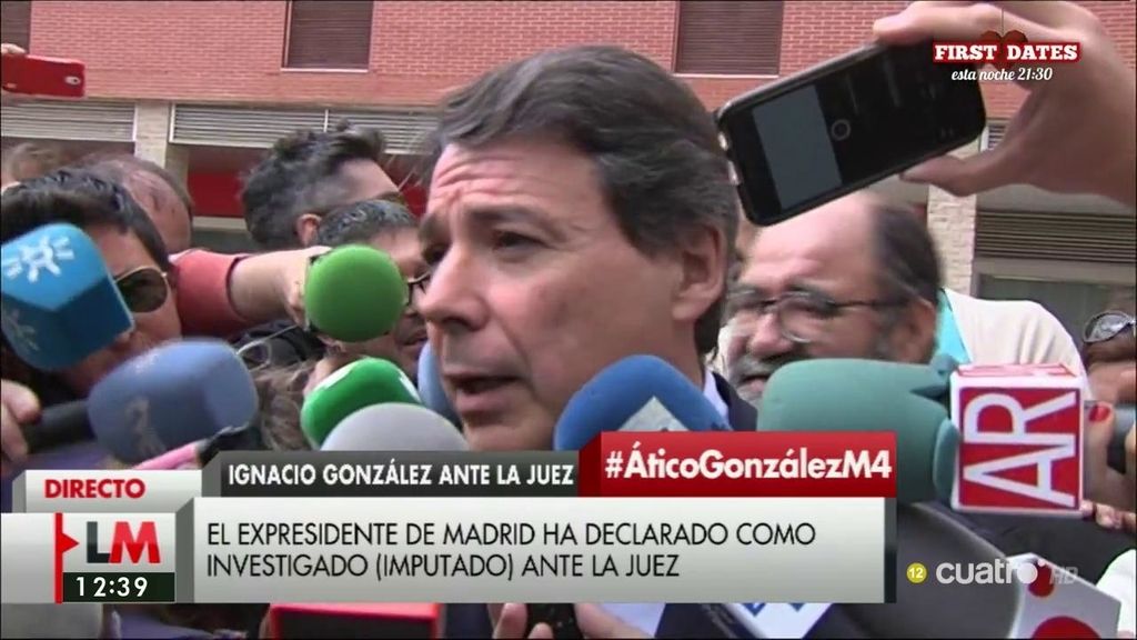 I. González: “Creo que ha quedado muy claro que toda mi actuación ha sido legal y clara”