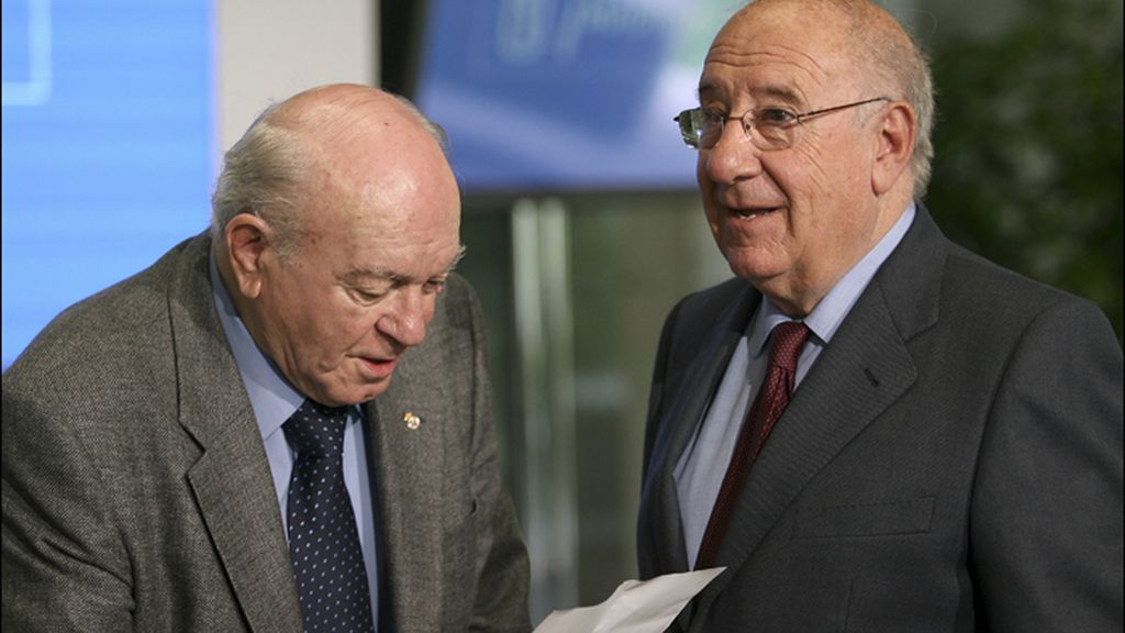 Landa y Di Stefano en la entrega de las medallas de oro de Madrid 2008