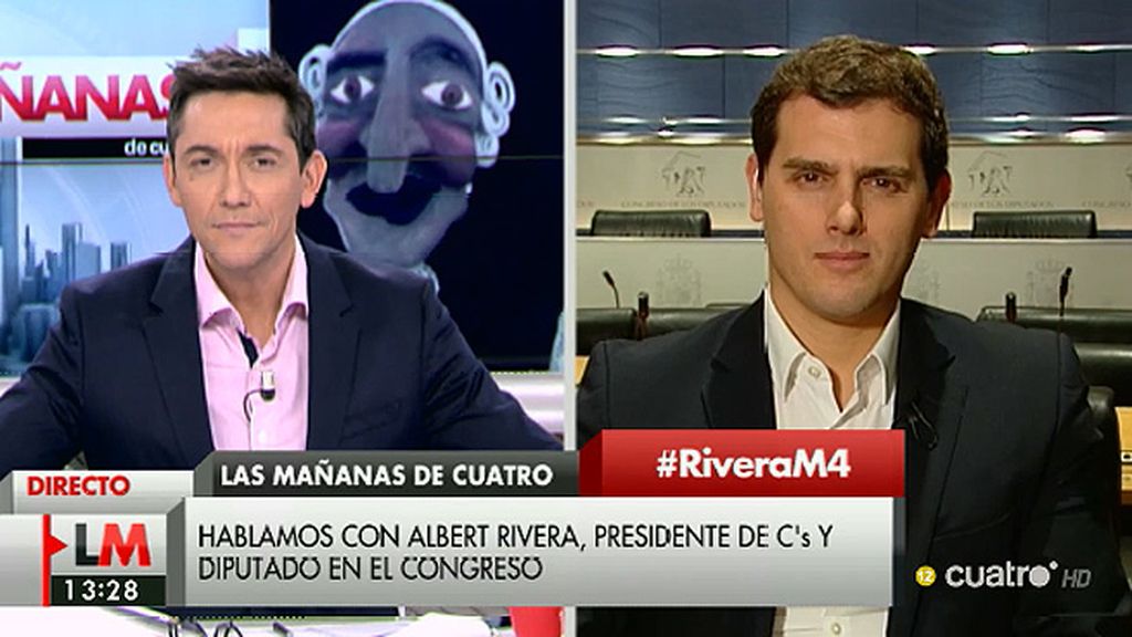 Rivera: "El debate es si P. Iglesias se sienta en primera fila junto a Pedro Sánchez o no"