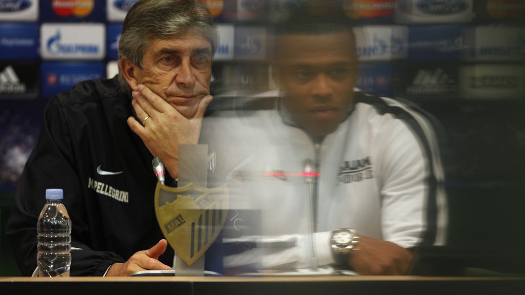 Manuel Pellegrini y Julio Baptista