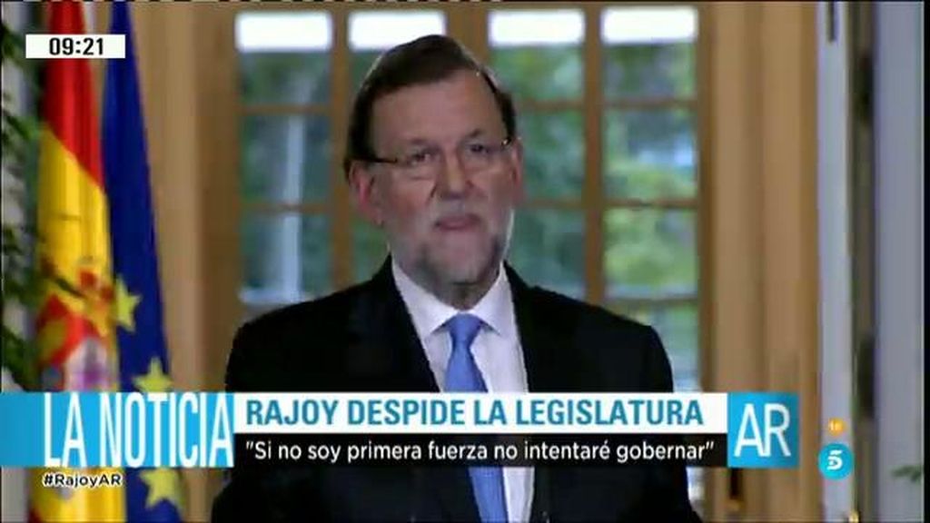 Mariano Rajoy: "Si no soy primera fuerza no intentaré gobernar"