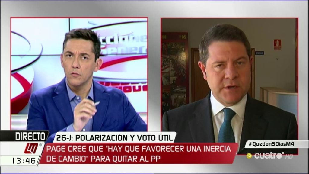 García-Page responde a Iglesias: "Hace dos meses decía que Susana Díaz o yo éramos de la parte no sensata del PSOE"