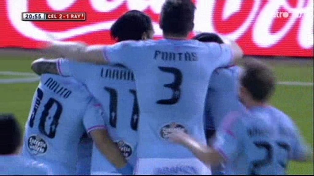 Santi Mina adelanta al Celta de Vigo en el marcador y ruge Balaídos (2-1)