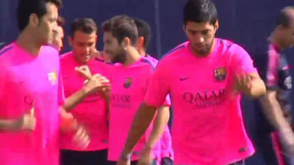 El Barça entrena con la mente en el partido ante el Levante El Barça entrena con la mente en el partido ante el Levante
