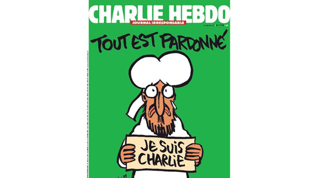 "Todo está perdonado", la primera portada de Charlie Hebdo tras la masacre