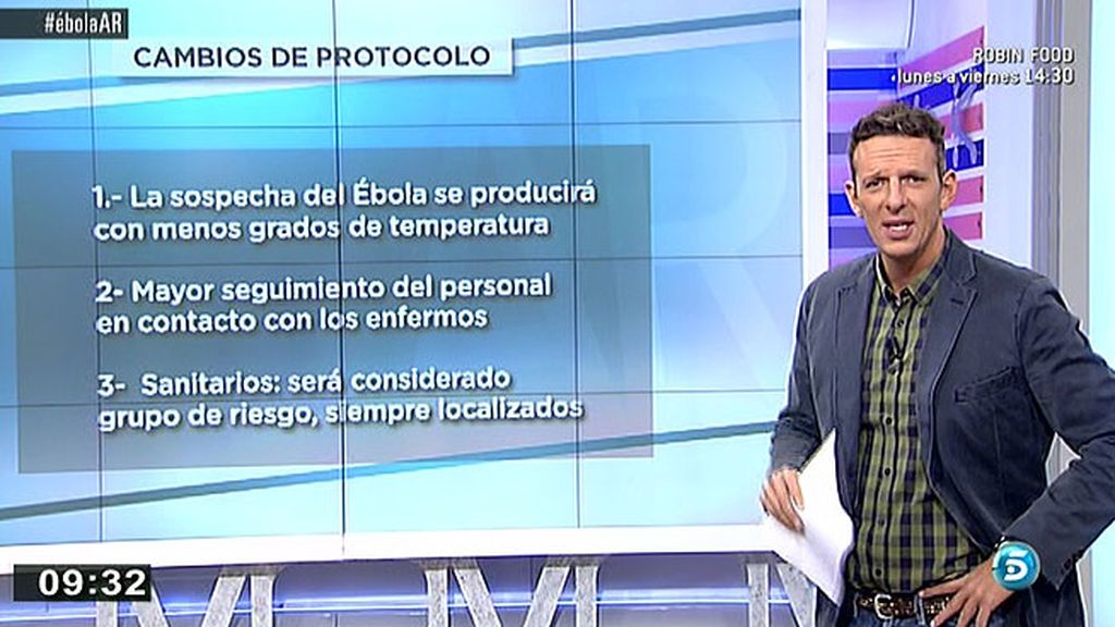 Sanidad cambia el protocolo establecido ante el ébola