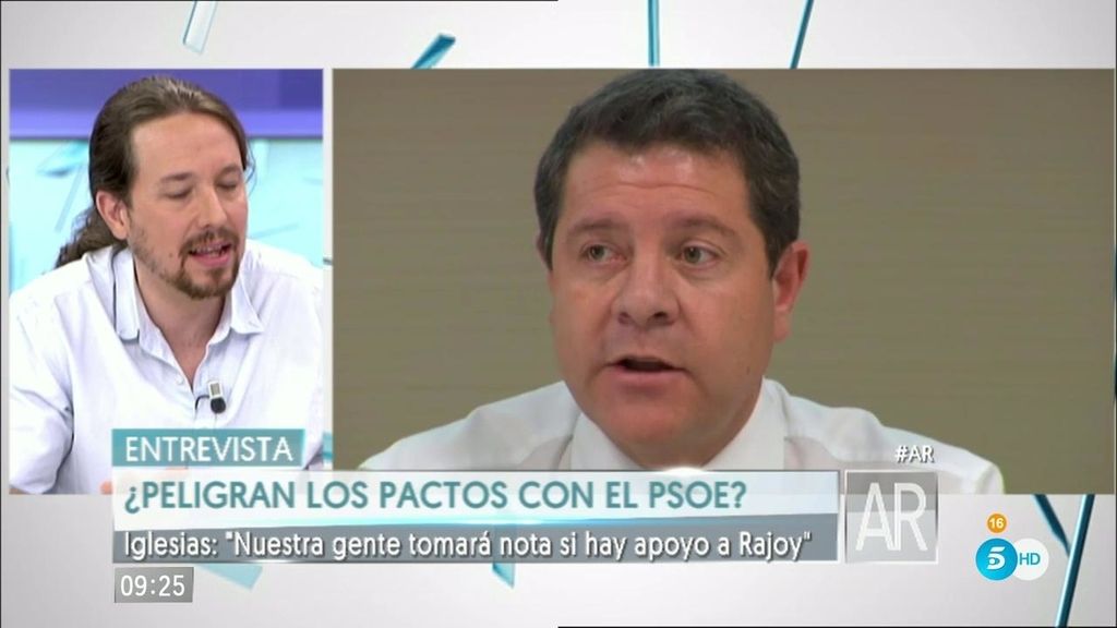 Iglesias: "No es coherente mantener los acuerdos si el PSOE apoya al PP en España"