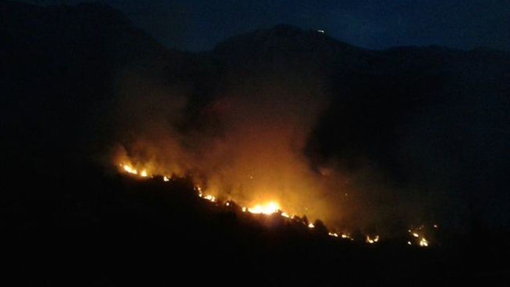 Un incendio forestal en Mallorca pone en peligro a los vecinos de la zona
