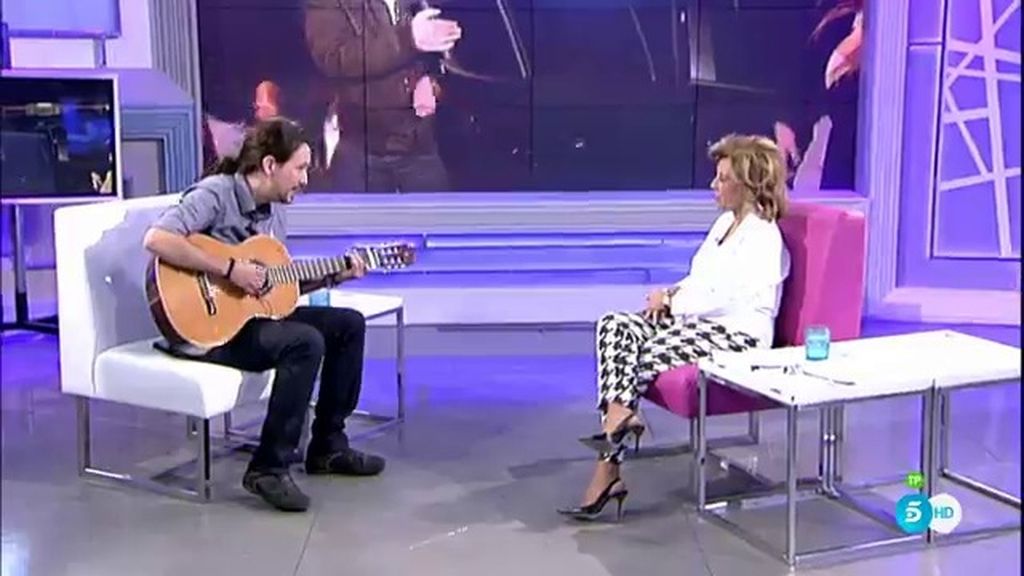 Pablo Iglesias le canta la nana que le enseñó su madre a María Teresa Campos