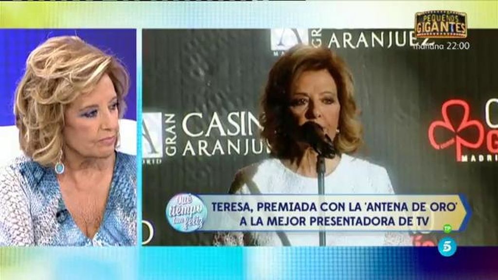 Mª Teresa Campos dedica su Antena de Oro a Bigote Arrocet y a su hermana 'Leli'
