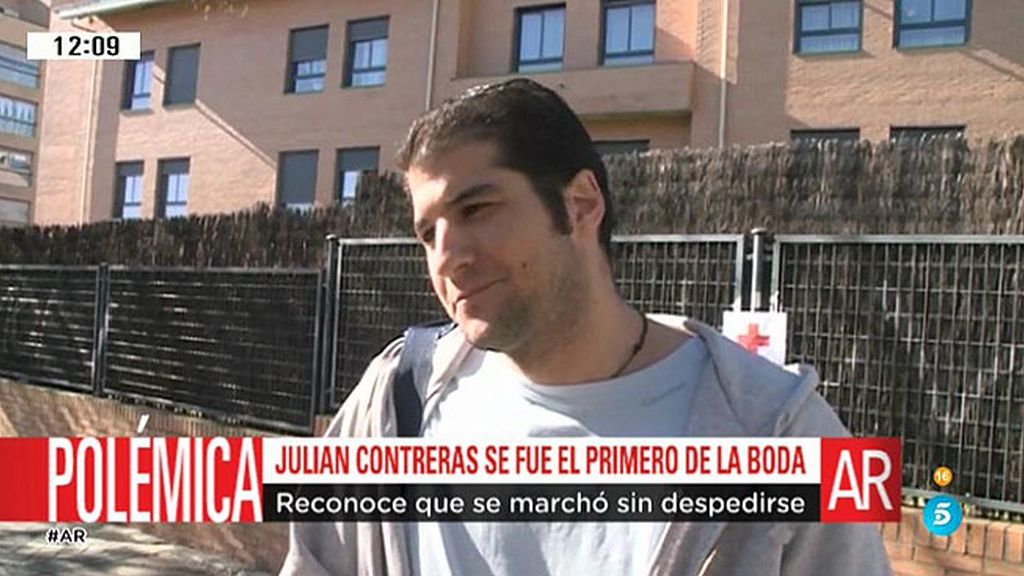 Julián Contreras Junior se fue "a la francesa" de la boda de su hermano