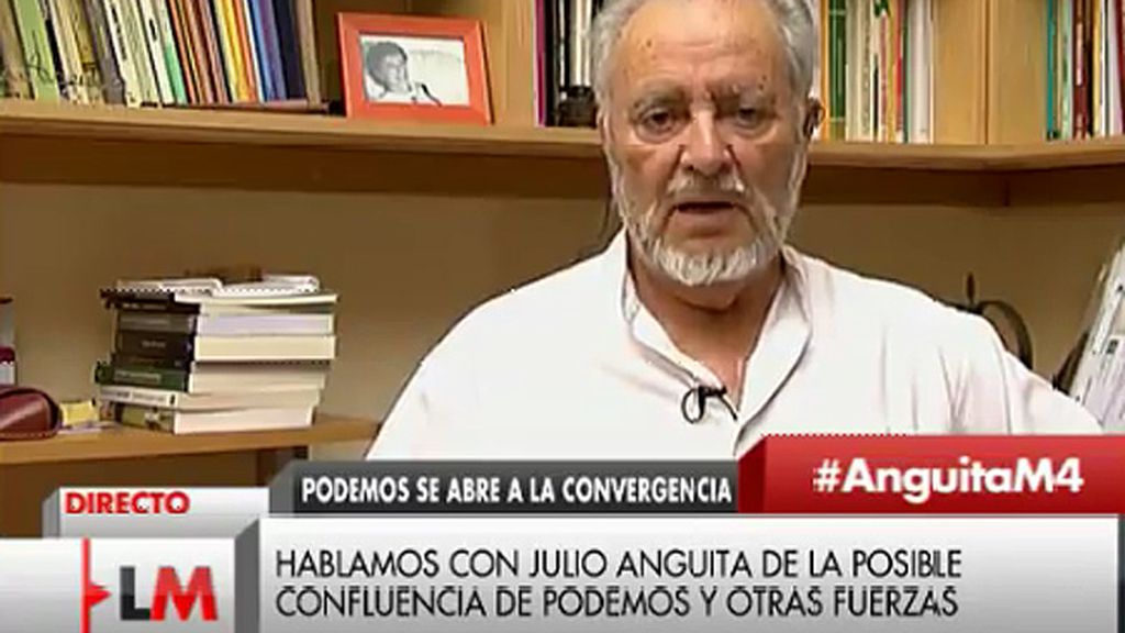 Julio Anguita: "No entiendo la unión IU y Podemos a palo seco, ahí falta gente"